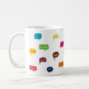 Tasse "bonjour" dans différentes langues