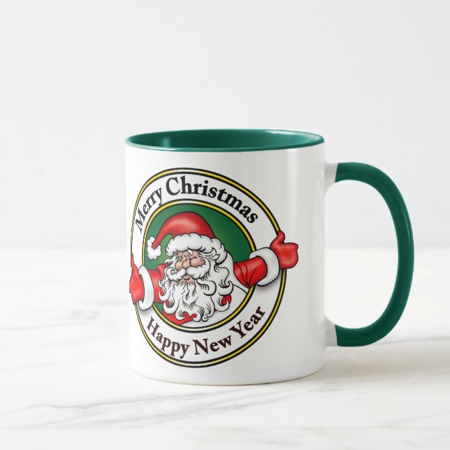 Tasse Bonne année de Joyeux Noël du père noël (Droite)
