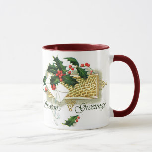 Tasse Bonnes Fêtes de Noël vintage