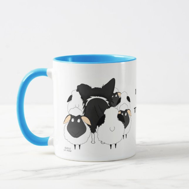 Tasse BorderCollie - troupeau d'I… par conséquent je (Gauche)