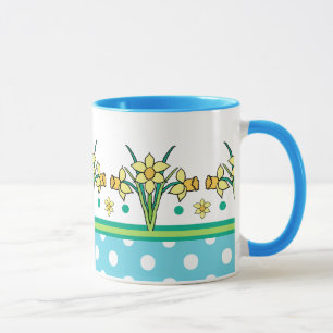 Tasse Bordure de la jonquille du soleil du printemps, Mu