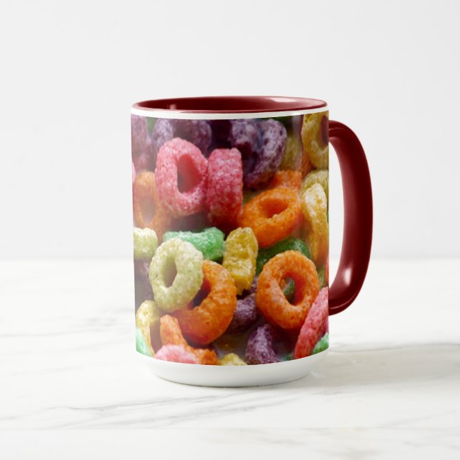 Tasse Boucles de fruits de couleur Whimsy (Devant droit)
