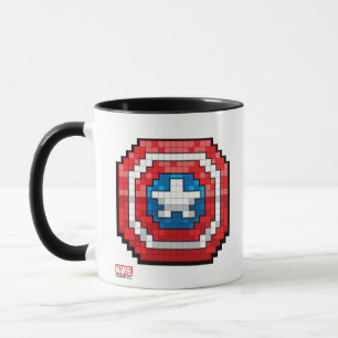 Tasse Bouclier Captain America pixelisé 16 bits