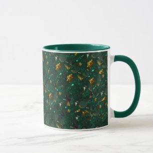 Tasse Boug vert écorché d'or