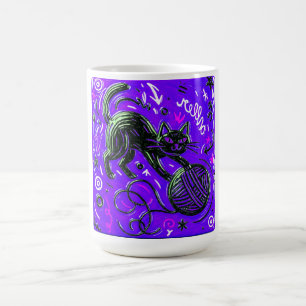 Tasse Boule de Fil Chat Noir