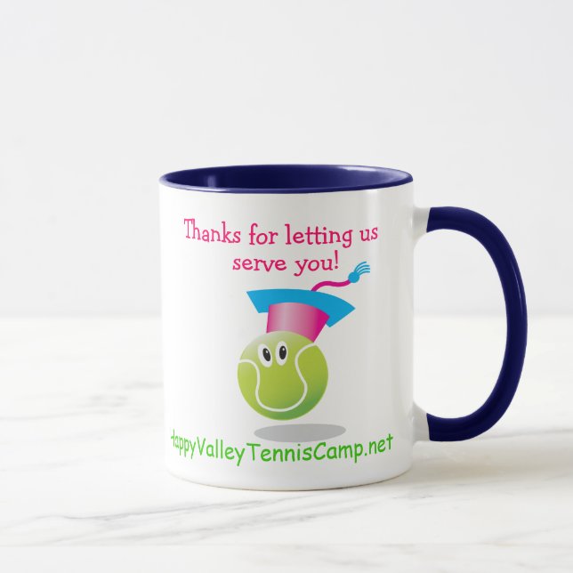 Tasse Bouncee™ souriant balle de tennis_étudiant du jeu (Droite)