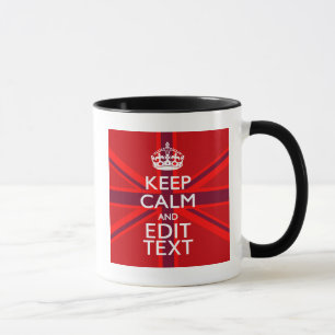 Tasse Bourgogne rouge gardent le calme votre drapeau