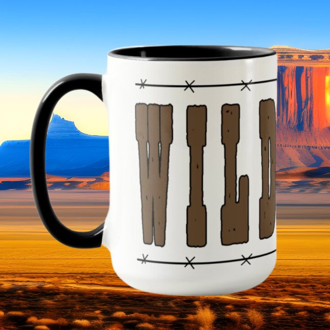Tasse Bouteille à café d'art moderne Wild West (Créateur téléchargé)