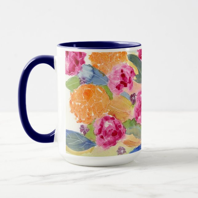 Tasse Bouteille florale aquarelle (Gauche)