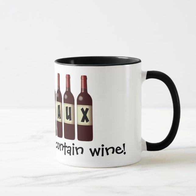 Tasse Bouteilles de vin Wineaux : Peut Contenir du vin (Droite)
