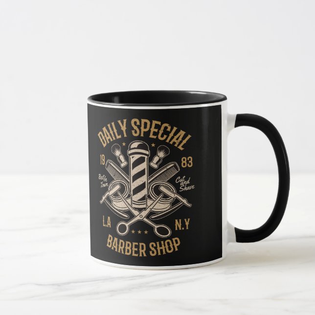 Tasse Boutique De Barbier Spécial Quotidien Coupe Et Ras (Droite)