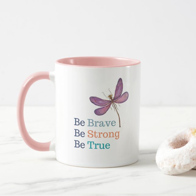 Tasse Brave forte vraie libellule (Avec donut)