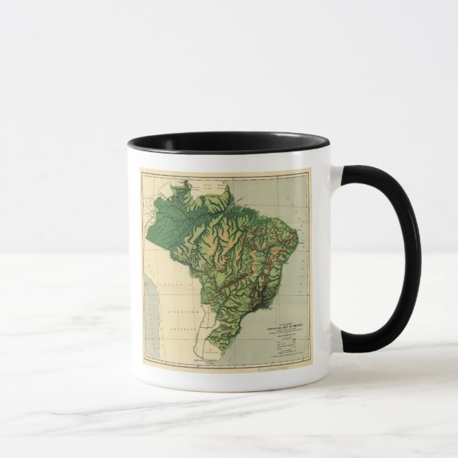 Tasse BrésilCarte panoramique physiqueBrésil (Droite)