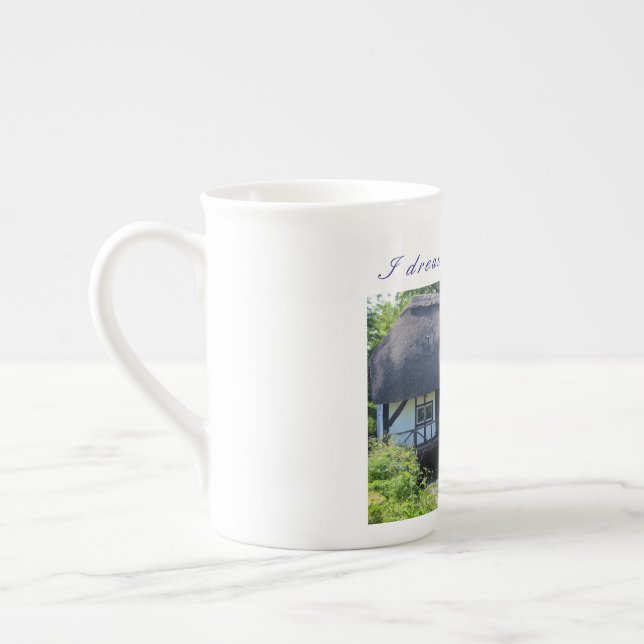 Tasse britannique de porcelaine tendre ("je rêve (Gauche)