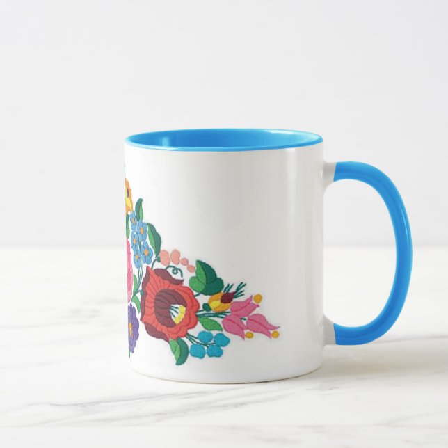 Tasse Broderie hongroise de fleur d'OPUS (Droite)