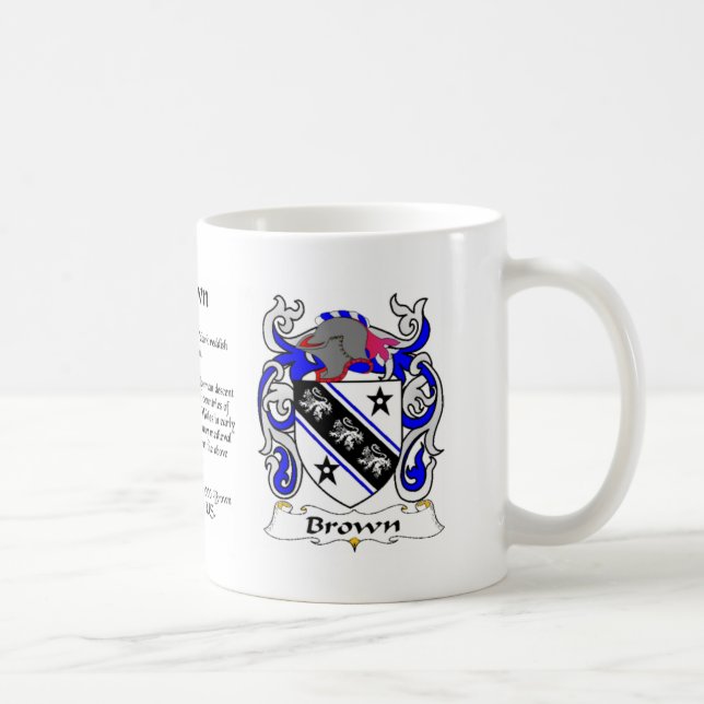Tasse Brown de crête de famille (Droite)