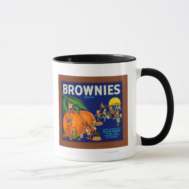 Tasse Brownies Marque Citrus Crate Étiquette (Droite)