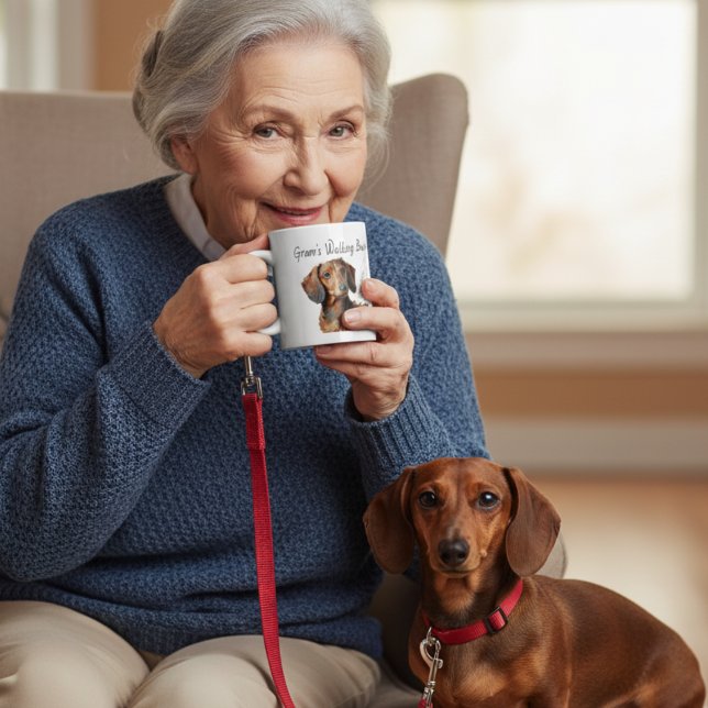   Tasse Brun Marron PERSONNALISER Dachshund Animau (Créateur téléchargé)