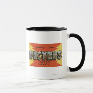 Tasse Bucyrus, lettre ScenesBucyrus, OH d'OhioLarge