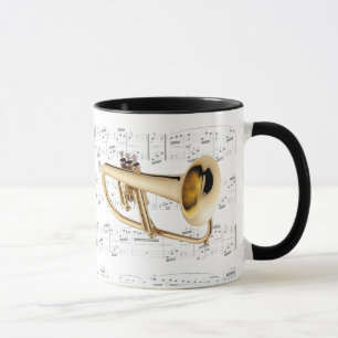 Tasse - bugle avec la musique de feuille