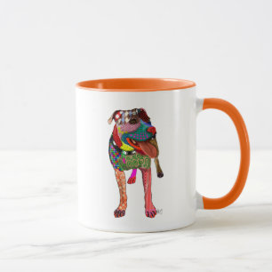 Tasse Bull-terrier du Staffordshire - patchwork
