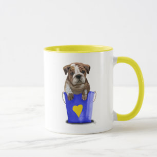 Tasse Bulldog Bucket Of Love Blue