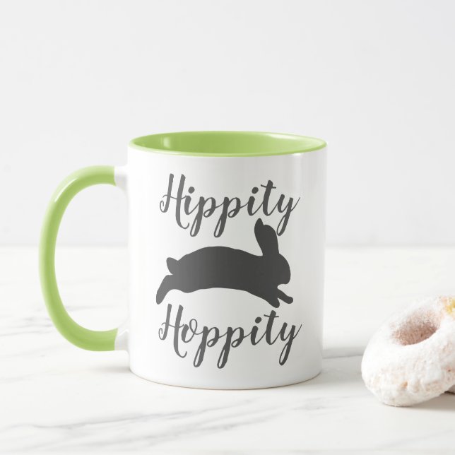Tasse Bunny de l'espoir hippie du printemps (Avec donut)