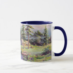 Tasse CABINE de RONDIN de MONTAGNE par SHARON SHARPE