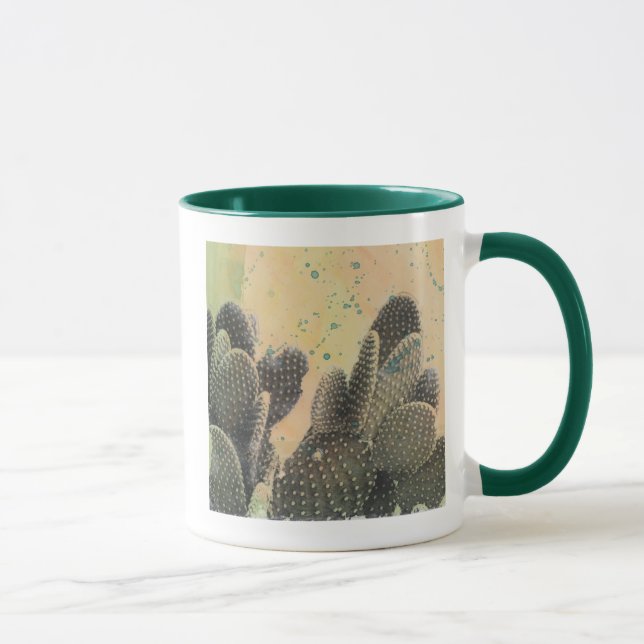 Tasse Cactus du désert | Plat vert (Droite)