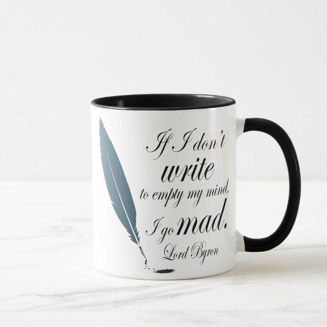 Tasse Cadeau de lecture de seigneur Byron Writing Quote (Droite)