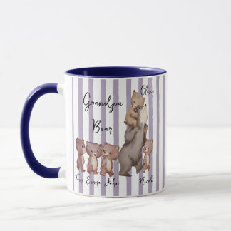 Tasse Cadeau Papa Ours Rayé pour la Fête des Pères