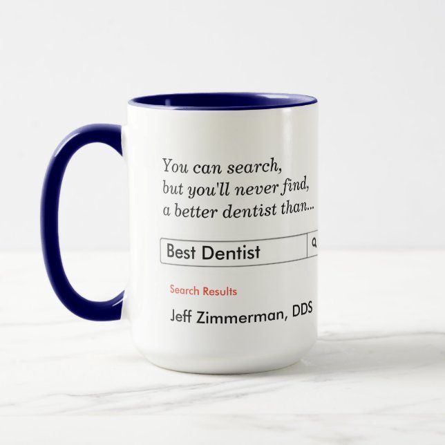 Tasse Cadeau personnalisé pour dentiste (Gauche)