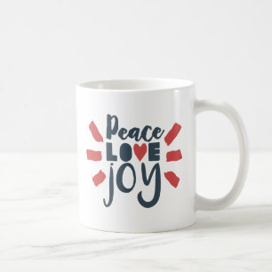 Tasse Cadeau Rouge Blanc Bleu Paix Amour Joie
