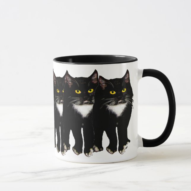 Tasse Cadeaux et salutations de chat de smoking (Droite)