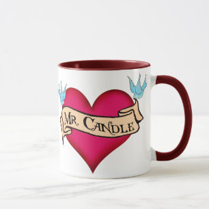 Tasse Cadeaux faits sur commande de tatouage de coeur et