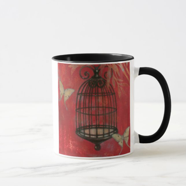 Tasse Cage d'oiseaux décorative avec papillons (Droite)