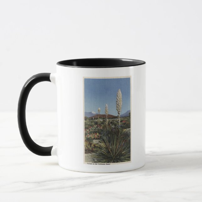 Tasse Californie Cactus du Yucca en fleurs dans le déser (Gauche)