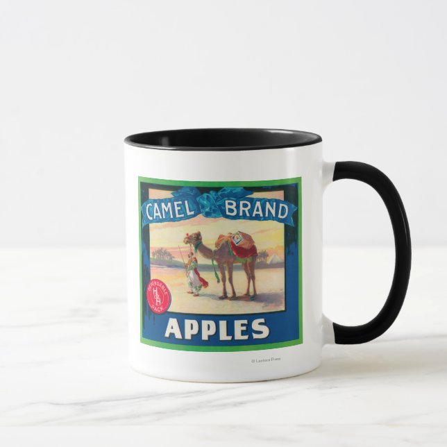 Tasse Camel Apple Étiquette - État de Washington (Droite)