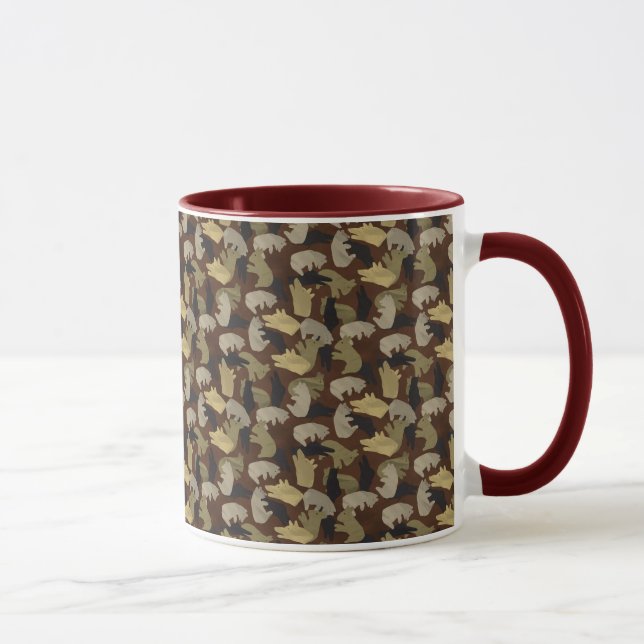 Tasse Camouflage animal Silhouette Brown (Droite)