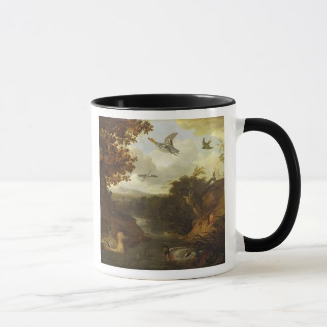 Tasse Canards et d'autres oiseaux au sujet d'un courant (Droite)