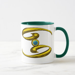 Tasse CANCER, OR ZODIAC ANNIVERSAIRE SIGNE Opale Gemston