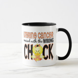 Tasse Cancer utérin sali avec le poussin faux