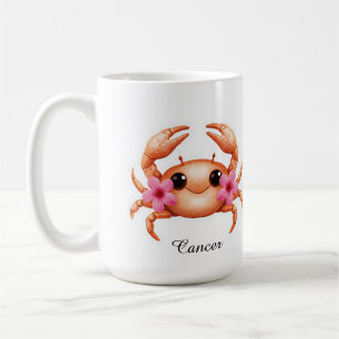 Tasse Cancer Zodiaque Céleste - Art Crabe Rose