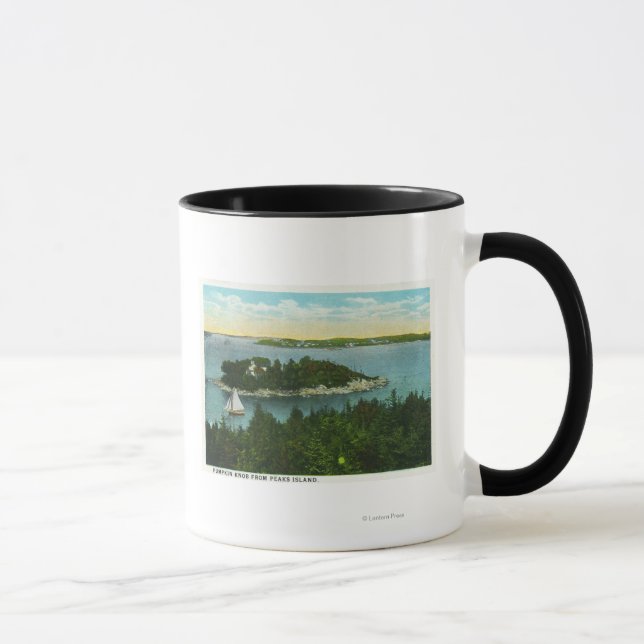 Tasse Cape Elizabeth Vue de deux phares (Droite)