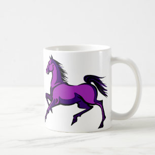 Tasse caracolante pourpre de chevaux