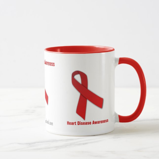 Tasse Cardiopathie Ruban rouge (Droite)