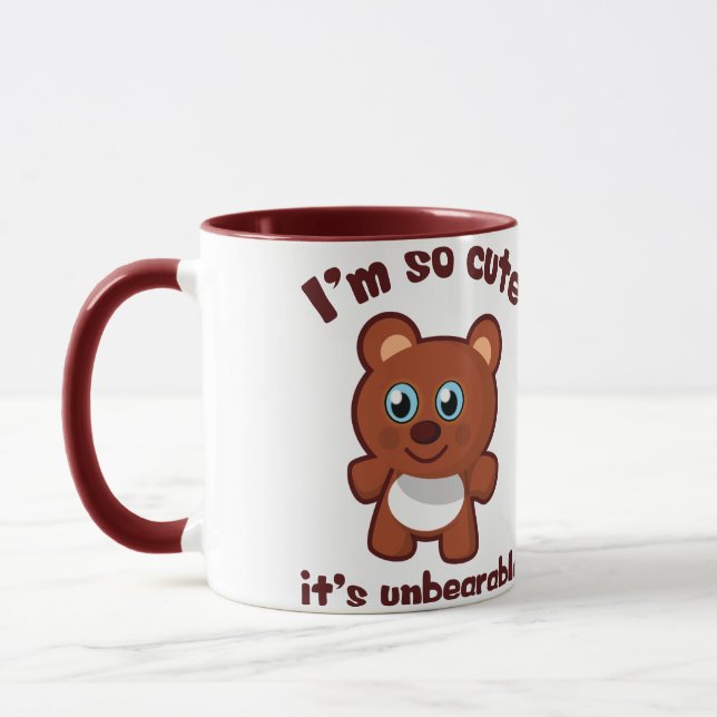 Tasse Caricature d'ours mignonne - Je suis si mignonne,  (Gauche)