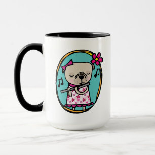 Tasse Carlin avec flûte, sans musique La vie serait plat