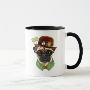 Tasse Carlin avec le casquette de lanceur de Steampunk
