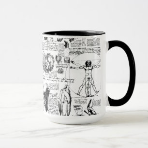 Tasse Carnet à dessins de l'anatomie de da Vinci